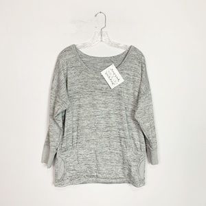 Athleta | pullover sweatshirt grey pockets large